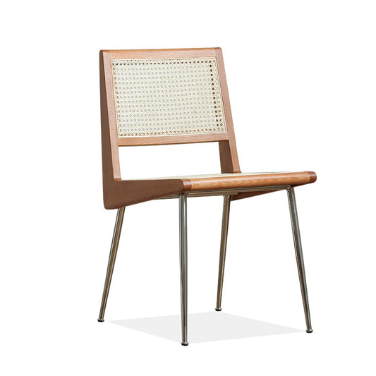 Akai Rika - Ash Wooden & Rattan Side Chair | Dining Chair - PAIR