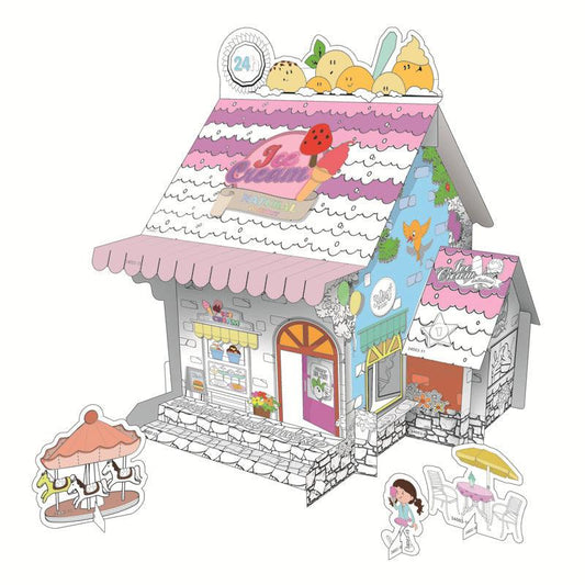 Mini DIY Doodle Cardboard World-Ice Cream Shop - Moku Park