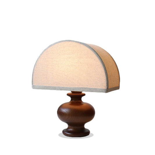 Ayumi - Irving Table Lamp Ash Wood White Linen
