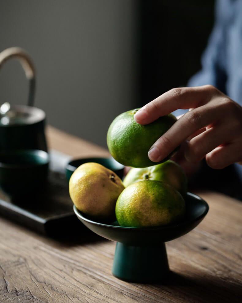 Japanese 120mm Tea Art Dessert Plate | Potted Decorative Tray - mokupark.com