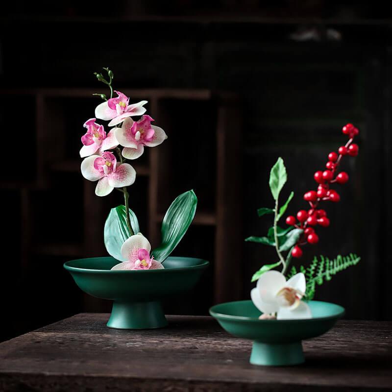 Japanese 120mm Tea Art Dessert Plate | Potted Decorative Tray - mokupark.com