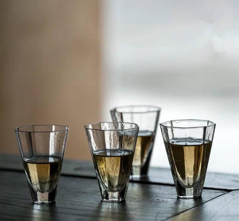 Japanese Hammer Pattern High Temperature Resistant Glass - 6 pcs - mokupark.com