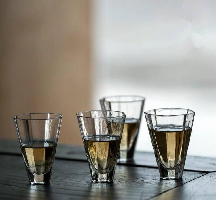 Japanese Hammer Pattern High Temperature Resistant Glass - 6 pcs - mokupark.com
