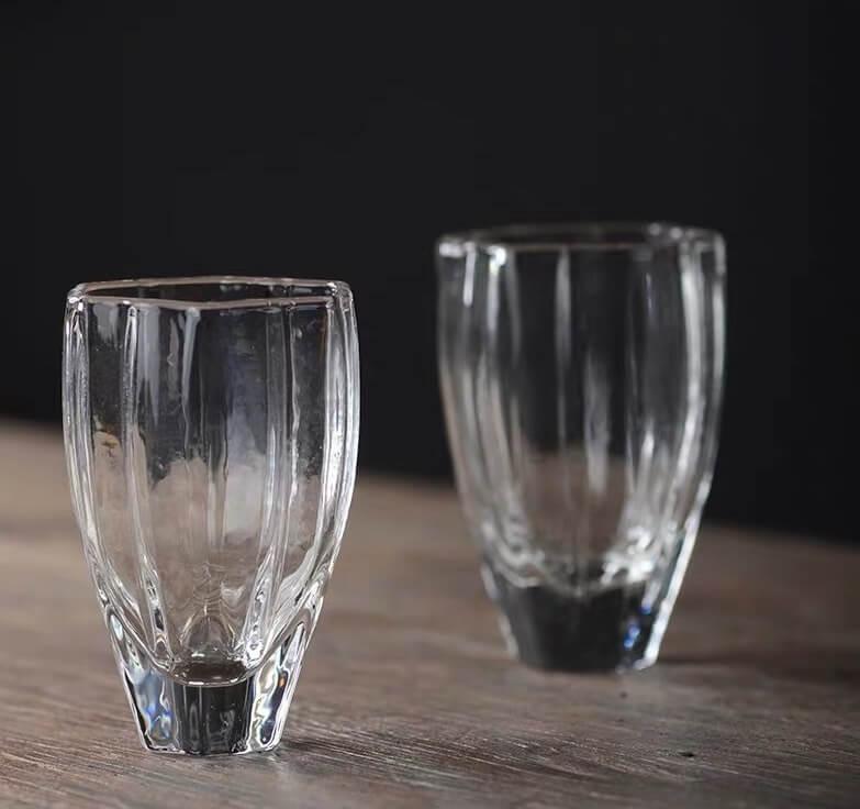 Japanese High Temperature Resistant Diamond-shaped Small Glass Tea Cup - 6 pcs - mokupark.com