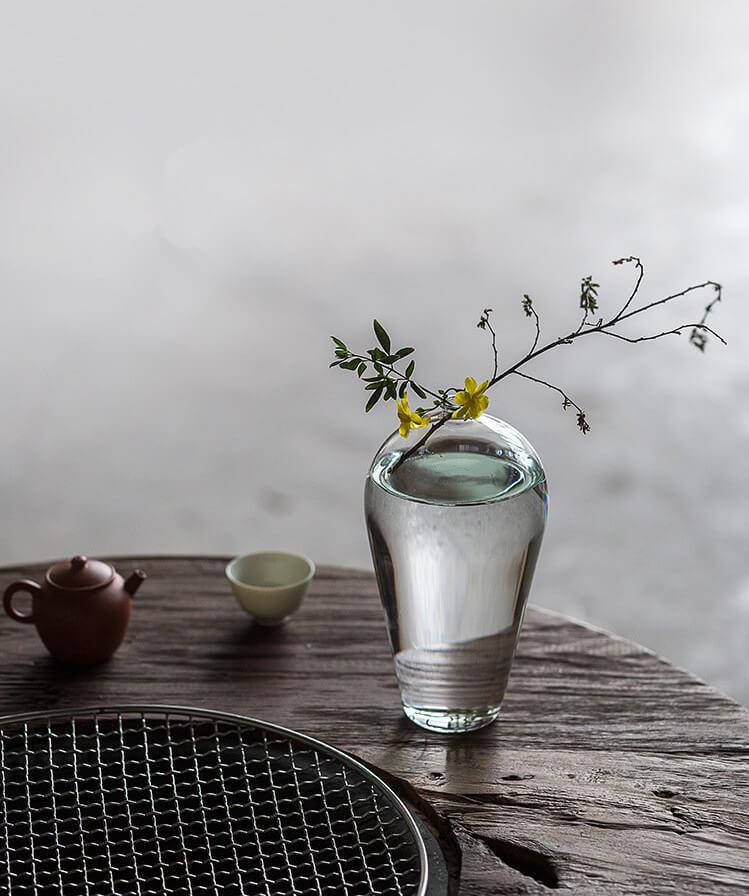 Japanese Pot Belly Glass Vase - mokupark.com