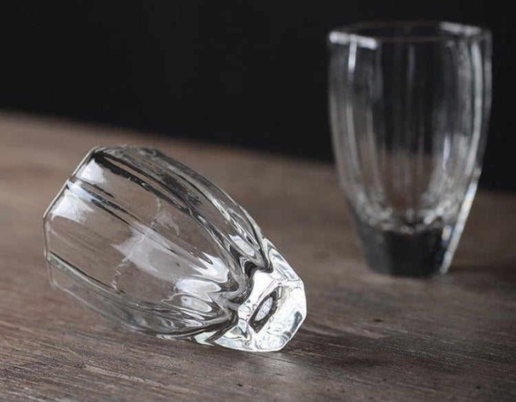 Japanese High Temperature Resistant Diamond-shaped Small Glass Tea Cup - 6 pcs - mokupark.com