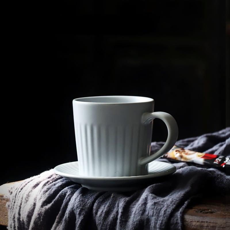 Ceramic Classic Coffee Cup & Saucer Set | Gourd Mug Set - mokupark.com