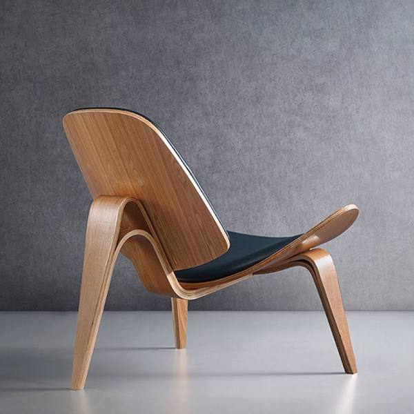 MP Shell Chair - Classic Lounge Chair | Reading Chair in Leather