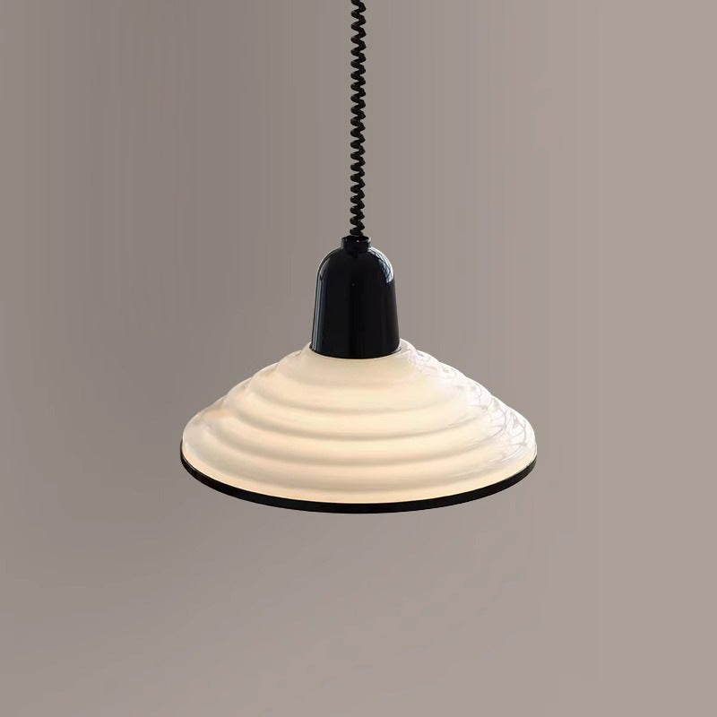 350mm Disc Glass Retractable Pendant