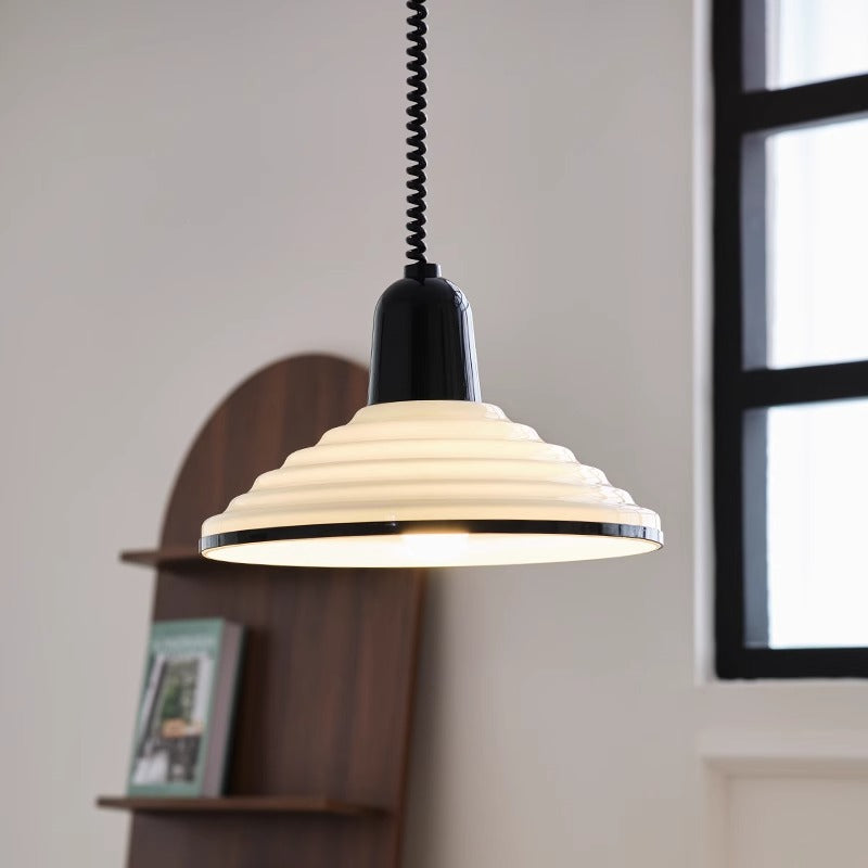 350mm Disc Glass Retractable Pendant