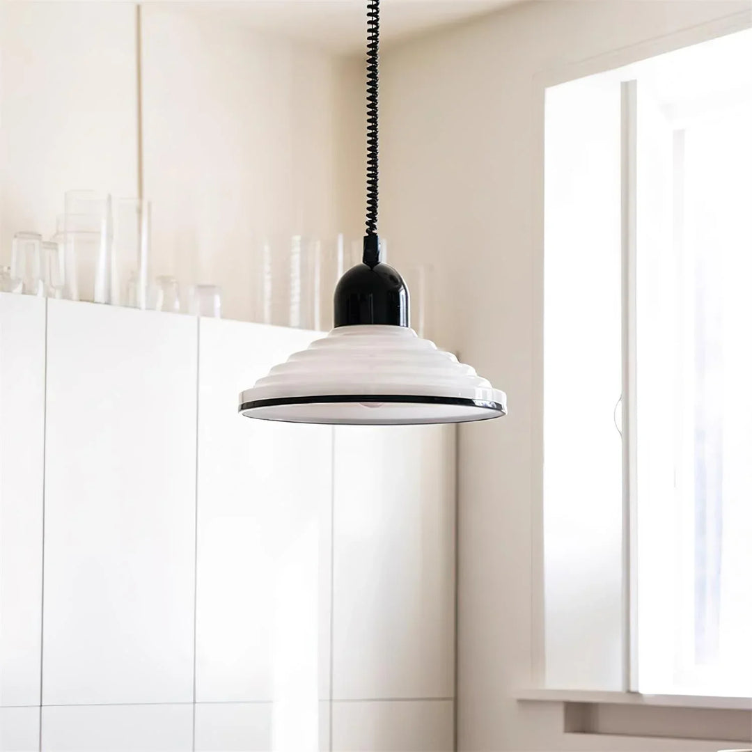350mm Disc Glass Retractable Pendant