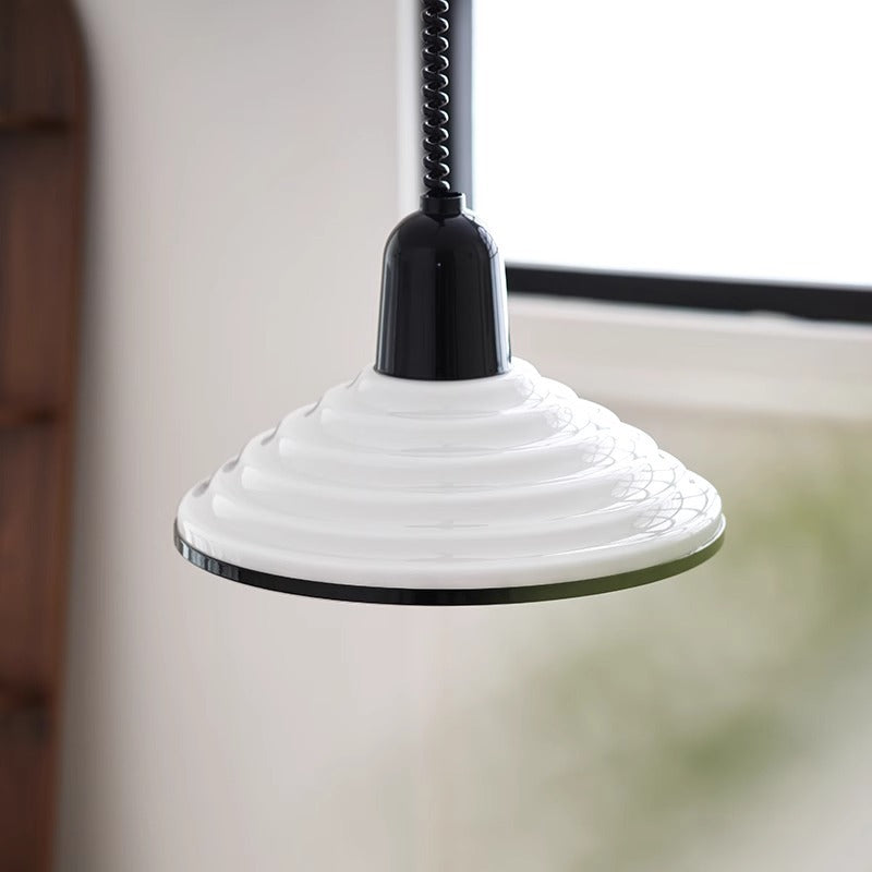 350mm Disc Glass Retractable Pendant