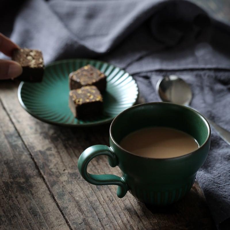 Ceramic Gourd Coffee Cup & Saucer Set | Gourd Mug Set - mokupark.com