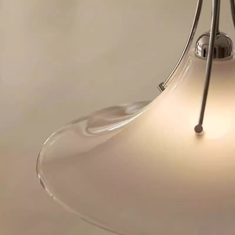 Foggy Glass Horn Pendant Light
