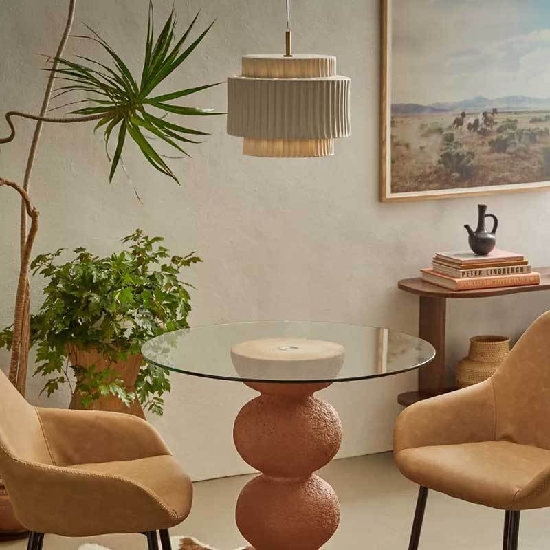 Genji Cream Cake |  Wabi-Sabi Style Resin Pendant Light