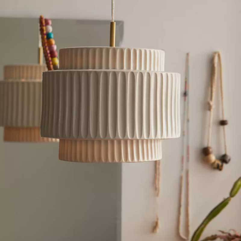 Genji Cream Cake |  Wabi-Sabi Style Resin Pendant Light
