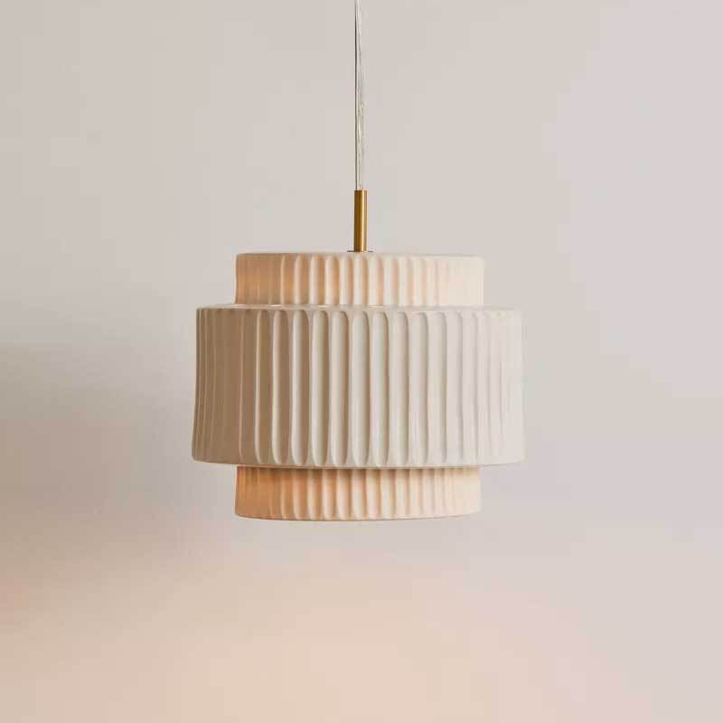 Genji Cream Cake |  Wabi-Sabi Style Resin Pendant Light