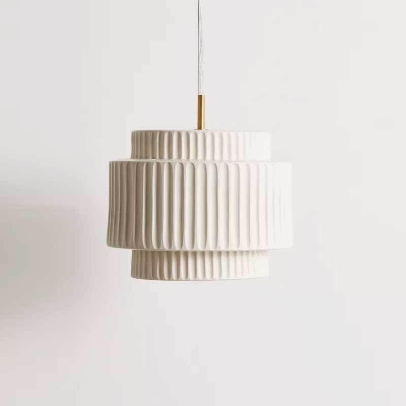 Genji Cream Cake |  Wabi-Sabi Style Resin Pendant Light