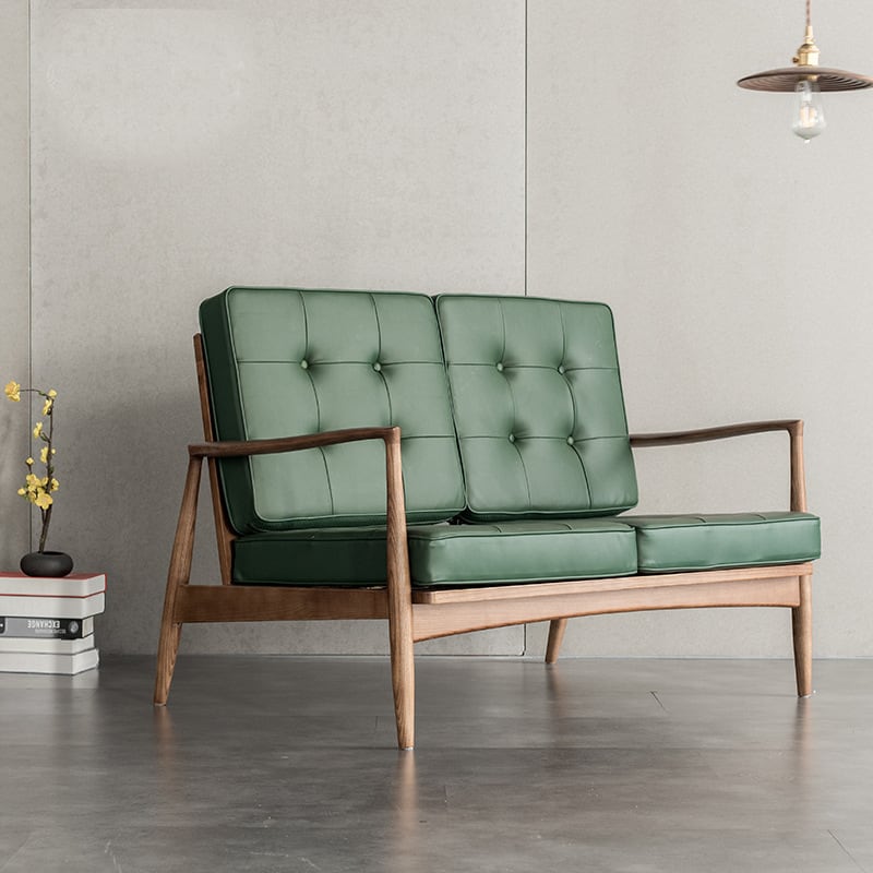 Danmer - Solid Ash Wood & Leather Armchair ｜ Reading Chair