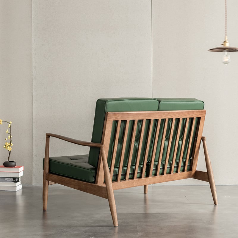 Danmer - Solid Ash Wood & Leather Armchair ｜ Reading Chair