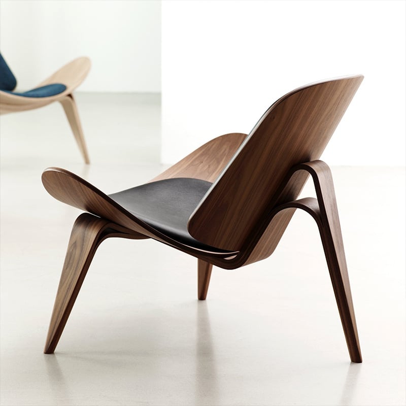 MP Shell Chair - Classic Lounge Chair | Reading Chair in Leather