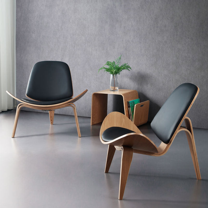 MP Shell Chair - Classic Lounge Chair | Reading Chair in Leather