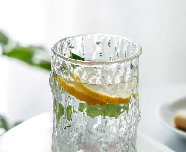 Japanese Tree Pattern Hammer Pattern Glass Water Cup - 4 pcs - mokupark.com