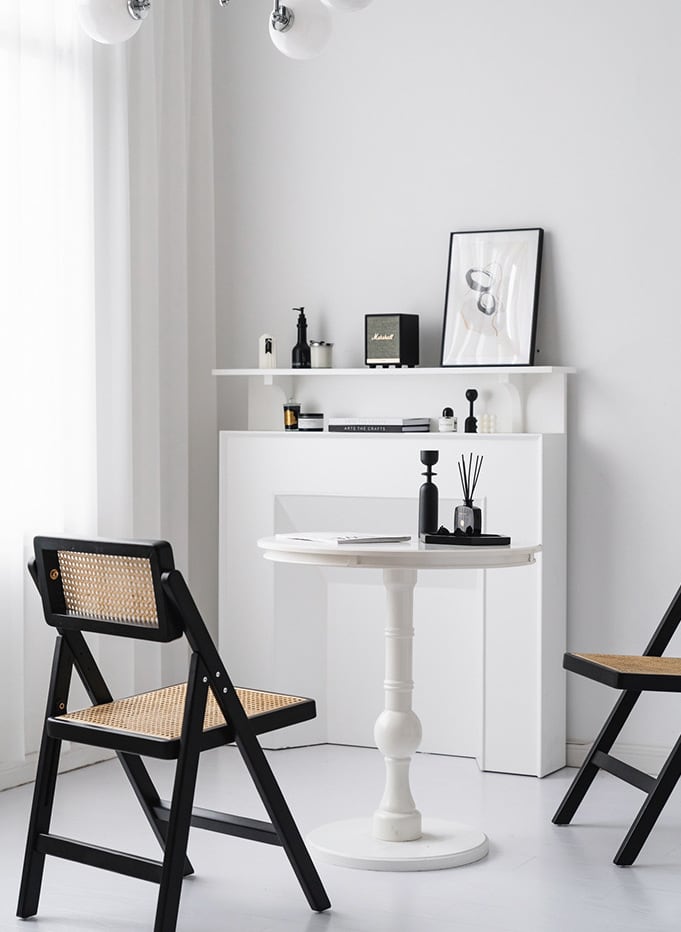 Akai Rika - Solid Wood & Rattan Dining Chair | Folding Chair