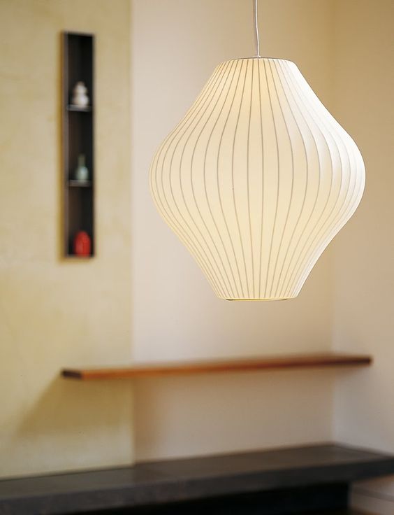 Pear Bubble Silk Pendant Light