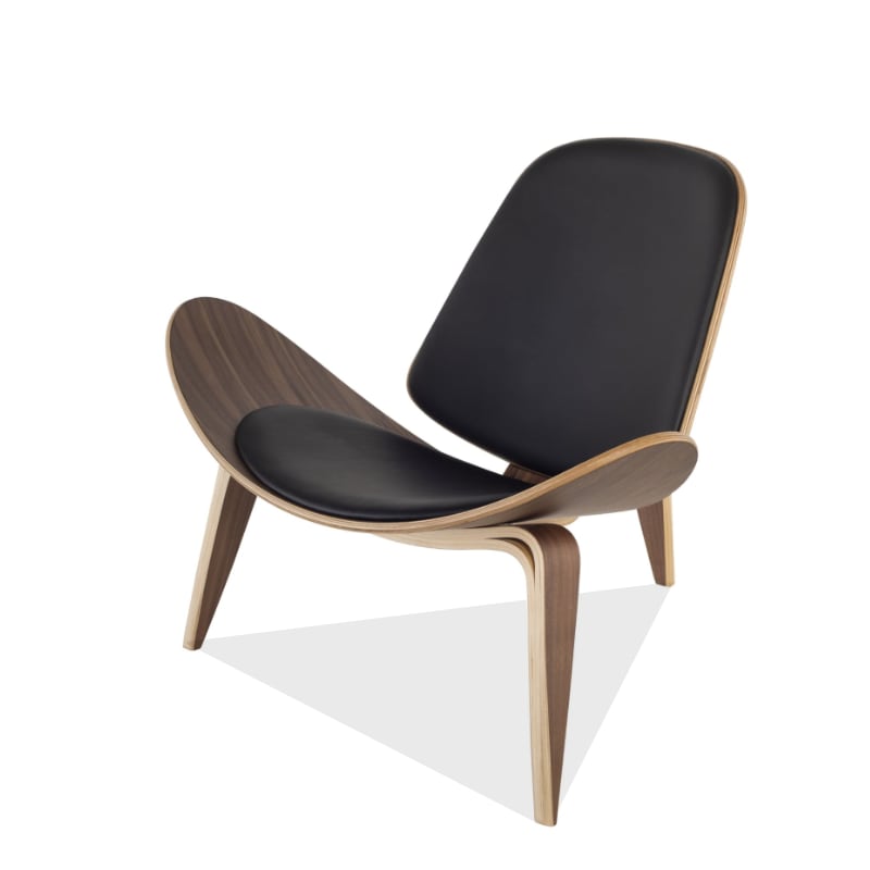 MP Shell Chair - Classic Lounge Chair | Reading Chair in Leather
