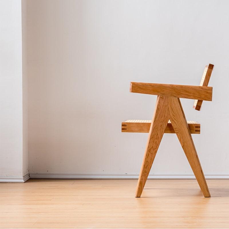 Akai Rika - Solid Wood & Rattan Armchair | Reading Chair 80