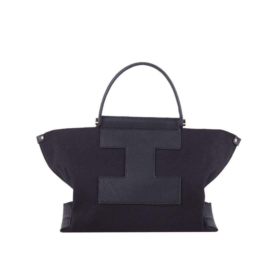 INA - Mini Tote Bag in Leather & Canvas