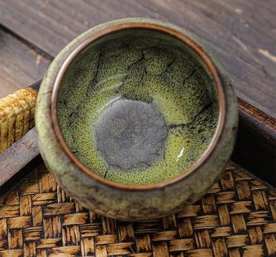 Colorful Cellar Glaze Chinese Tea Cup | Ceramic Dragon Egg Cup - mokupark.com