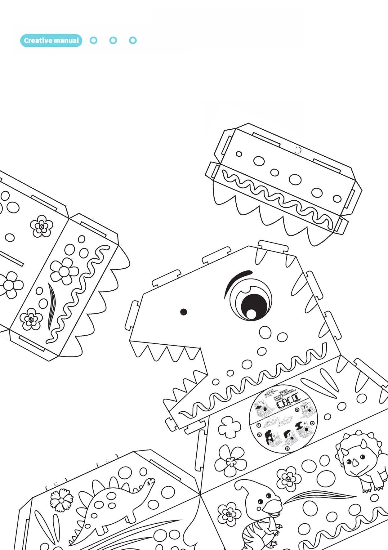 Doodle Paper Dinosaur - mokupark.com