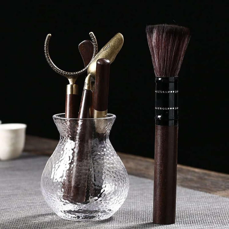 Glass & Solid Wood Tea Ceremony Six Gentlemen Tea Accessories Set - mokupark.com
