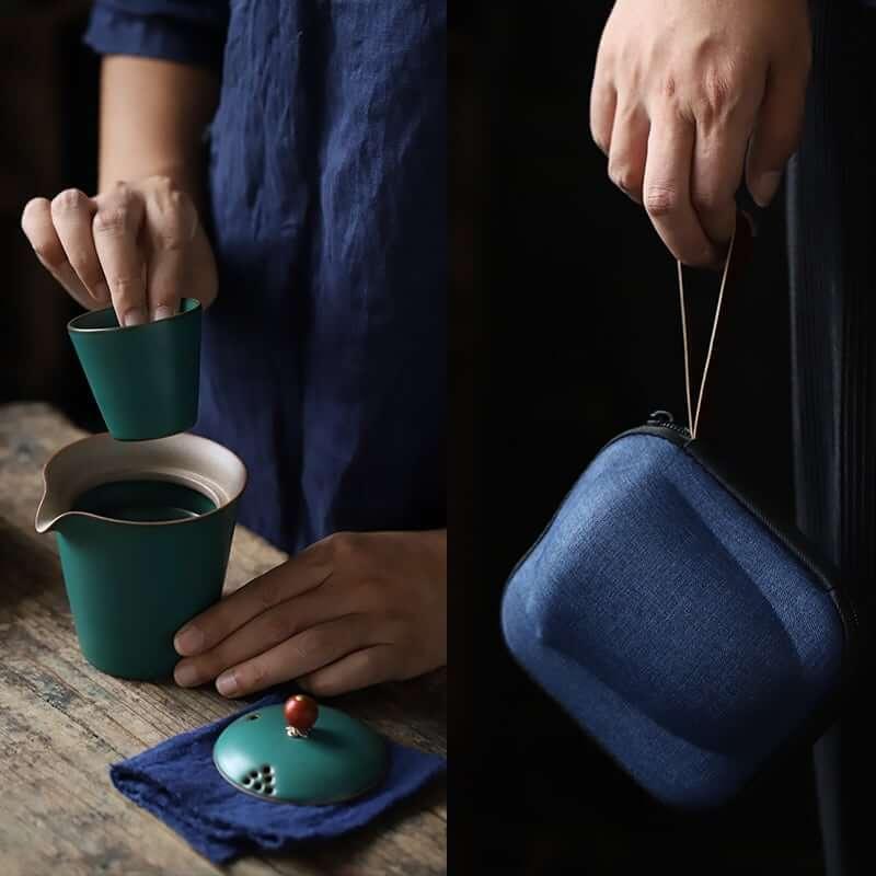 Pottery Glaze Travel Tea Set - 3 pcs - mokupark.com