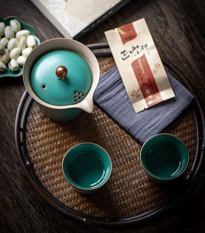 Pottery Glaze Travel Tea Set - 3 pcs - mokupark.com