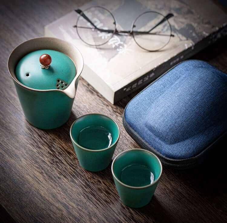 Pottery Glaze Travel Tea Set - 3 pcs - mokupark.com