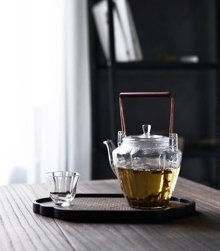 Japanese-style Heat-resistant Glass Handmade Hammer Pattern Small Teapot - mokupark.com