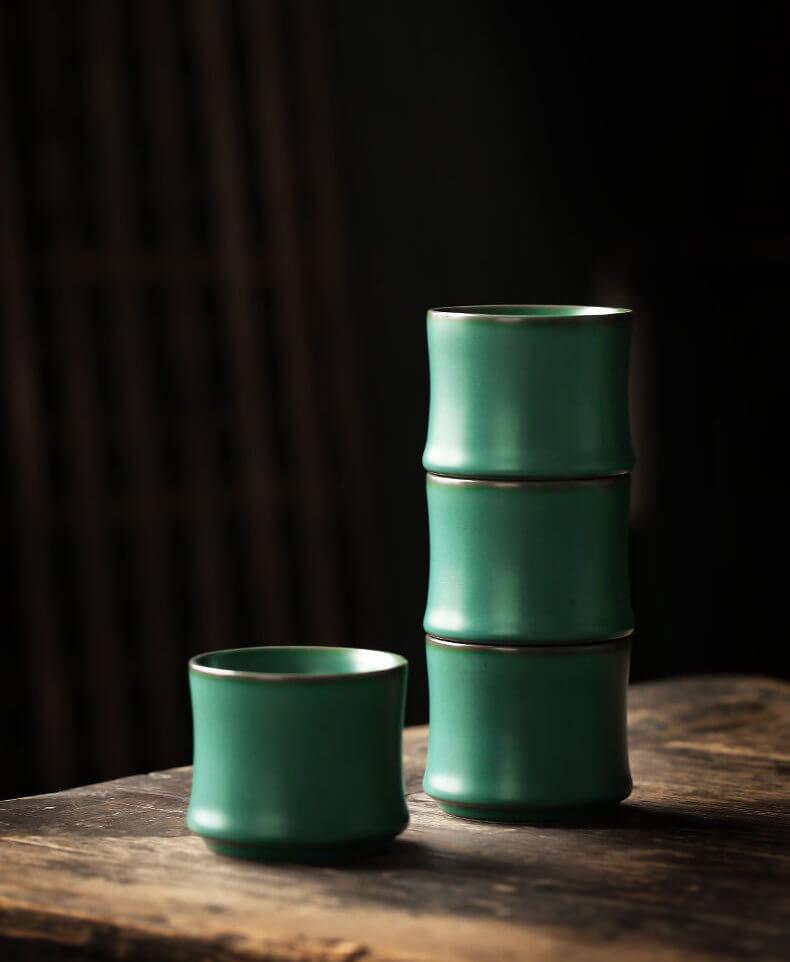 Japanese Ceramic Tea Cup | Ceramic Bamboo Cup - mokupark.com