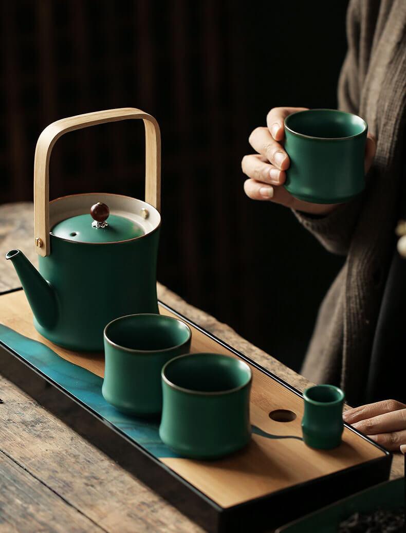 Japanese Ceramic Tea Cup | Ceramic Bamboo Cup - mokupark.com