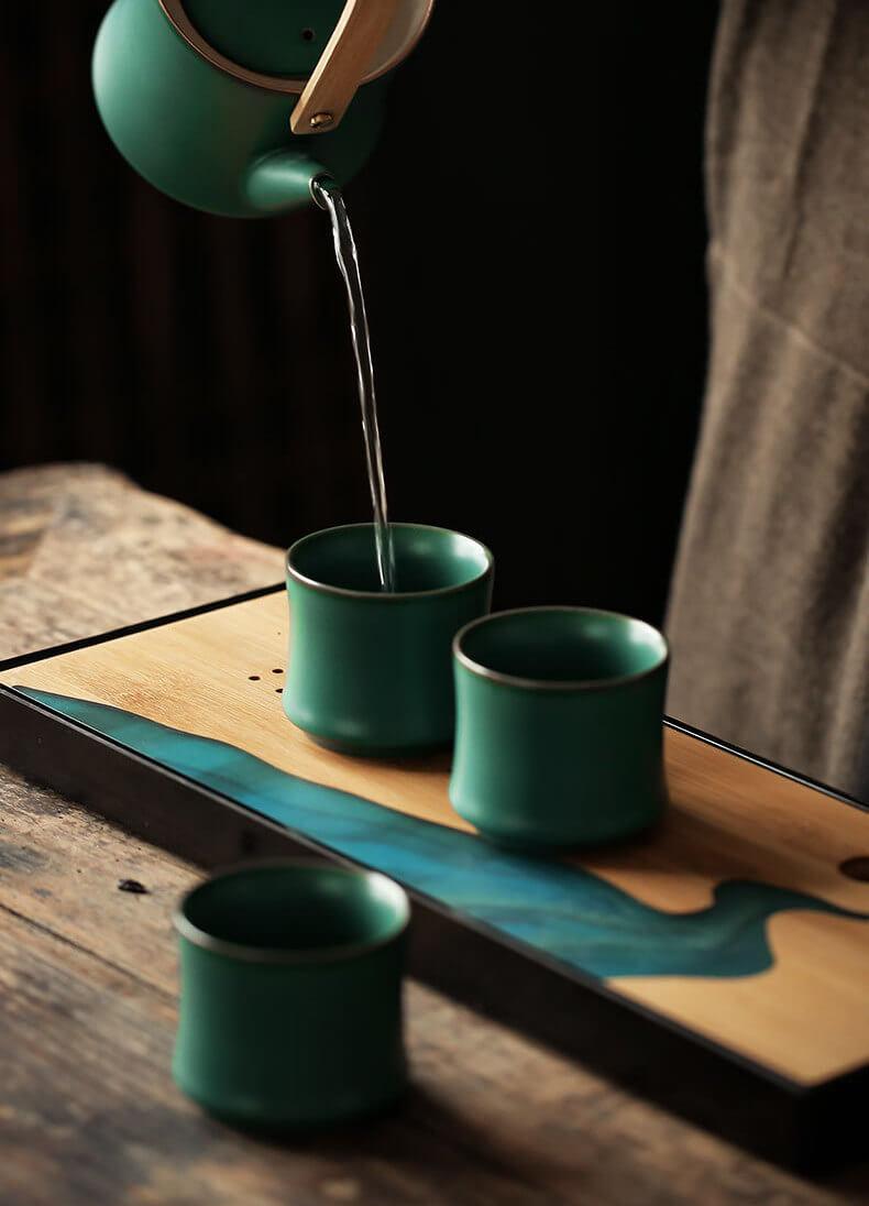 Japanese Ceramic Tea Cup | Ceramic Bamboo Cup - mokupark.com