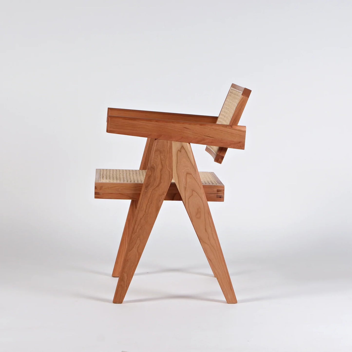 Akai Rika - Solid Wood & Rattan Armchair | Reading Chair 80