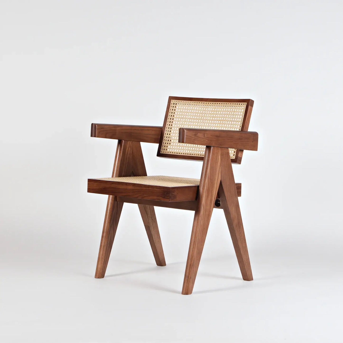 Akai Rika - Solid Wood & Rattan Armchair | Reading Chair 80