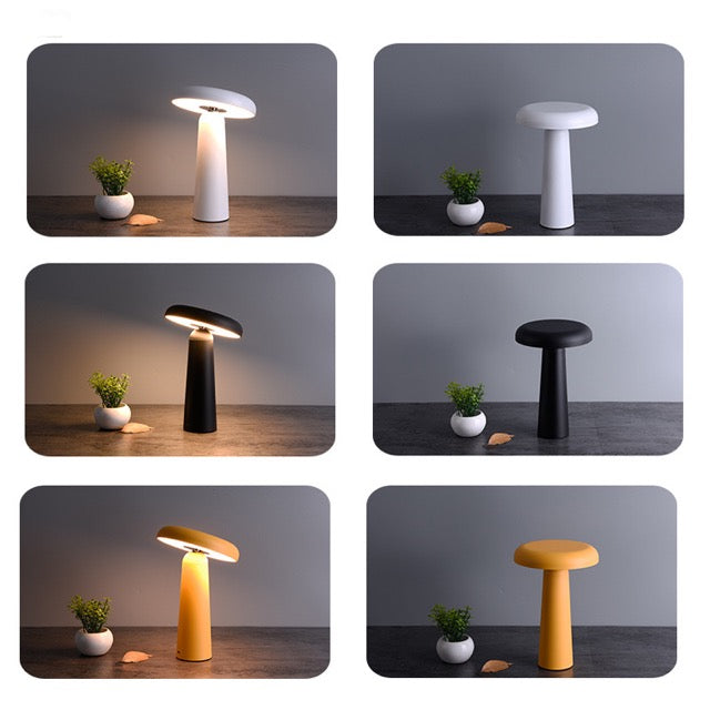 Shakeable USB Recharge LED Cordless Mushroom Table Lamp