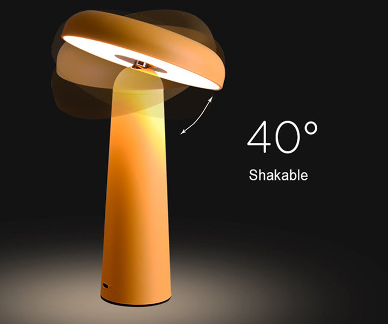 Shakeable USB Recharge LED Cordless Mushroom Table Lamp