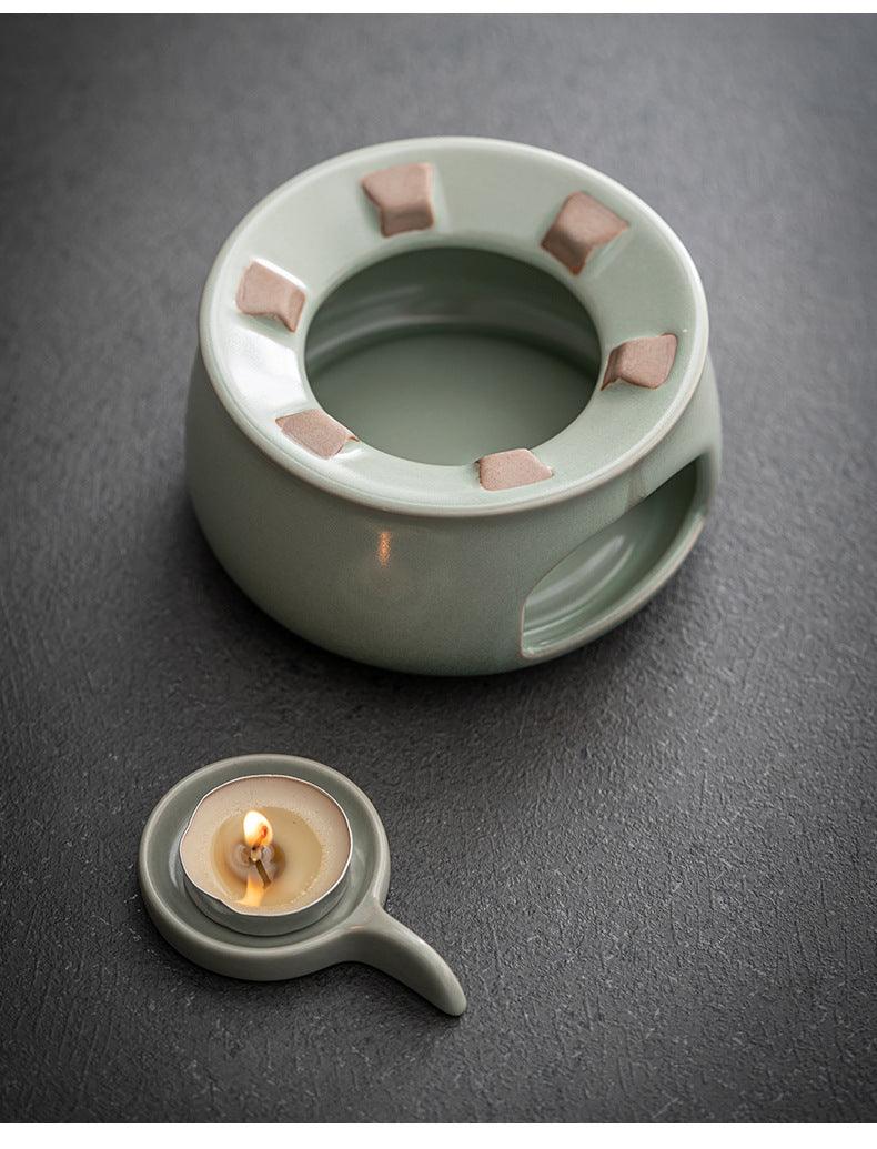 Japanese-style Ashtray Pottery Side Grip Teapot Candle Tea Warmer Set - mokupark.com